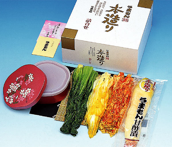 宇野千代一段重付 うまもんつけもの詰合せ【送料込】